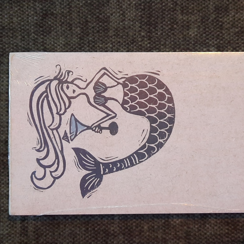 Mermaid Martini List Pad Note Paper Magnetic To-Do Grocery Cute Fun NWT
